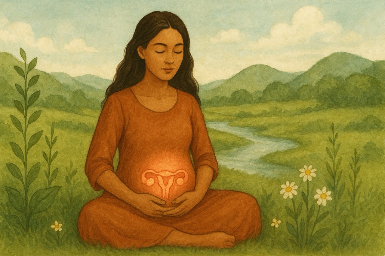 woman nurtures ovaries